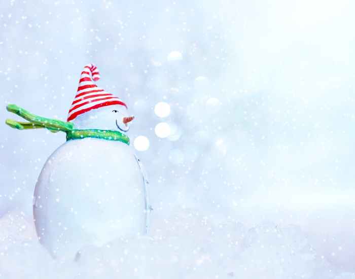 snowman with red hat